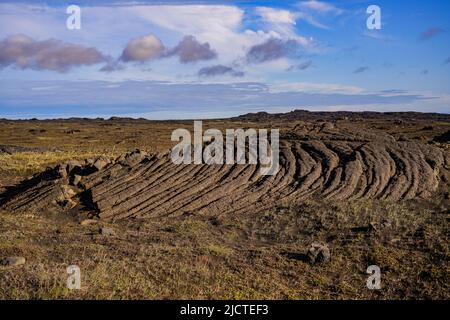 Fire n`Ice - Island live erlebt ! Eindrücke meiner Island-Reise im August 2019. Besuch der Riftzone Miðlina in Suðurnes im Südwesten. Stockfoto